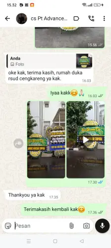 Testimonial Papan Bunga Pernikahan pariaman