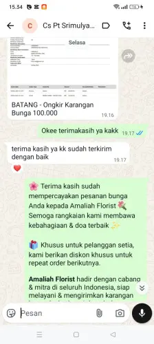 Testimonial Papan Bunga pariaman