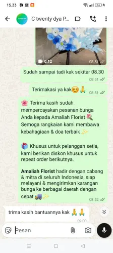 Testimonial Standing Flower pariaman